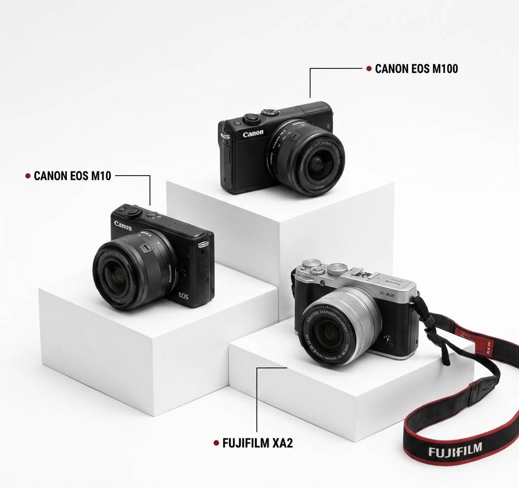 Rental Kamera Premium - Canon EOS M100, Canon EOS M10, Fujifilm XA2